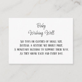 Minimalistisches Baby wünscht einen guten Geldbeit Begleitkarte