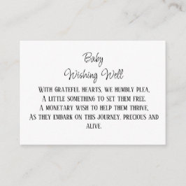 Minimalistisches Baby wünscht einen guten Geldbeit Begleitkarte