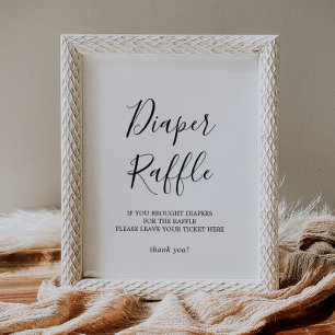 Minimalistisches Babyduschensignatur Poster