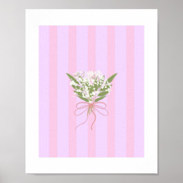 "Minimalistisches Baby's Breath Bouquet Poster' Poster