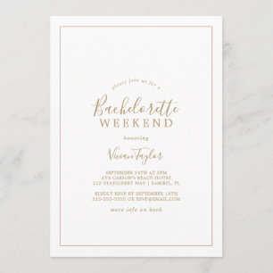 Minimalistisches Bachelorette Einladung