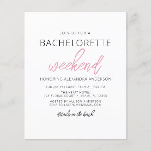 Minimalistisches Bachelorette-Wochenende-Party