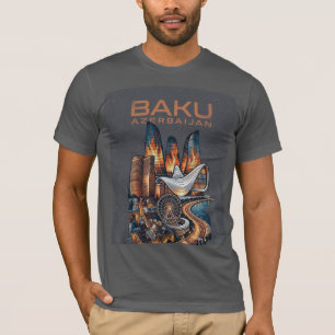 Minimalistisches Baku Cyber-Terminal Urban Streetw T-Shirt