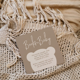 Minimalistisches Bärenduschenbuch Anfrage Begleitkarte