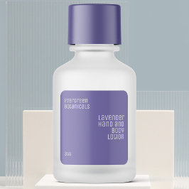 Minimalistisches Beauty-Produkt-Etikett weiß auf l Quadratischer Aufkleber