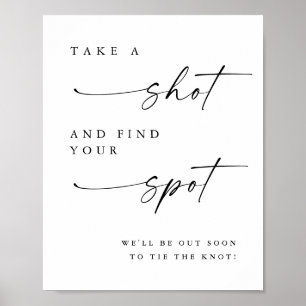 Minimalistisches Begrüßungszeichen für ein Getränk Poster