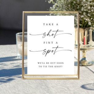 Minimalistisches Begrüßungszeichen für ein Getränk Poster