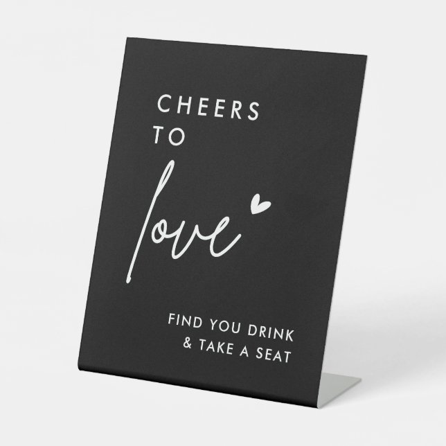Minimalistisches Beileid für die Liebe, die Schwar Sockelschild (Vorderseite)