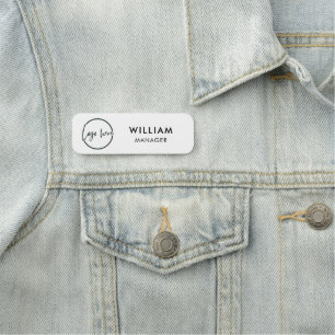 Minimalistisches benutzerdefiniertes Firmenlogo Na Namensschild
