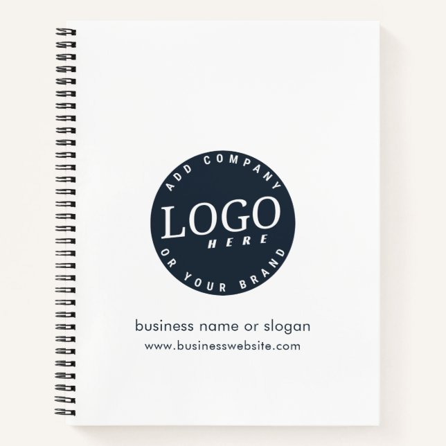 Minimalistisches, benutzerdefiniertes Firmenlogo Notizbuch (Vorderseite)