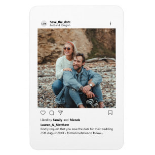 Minimalistisches benutzerdefiniertes Foto im Insta Magnet