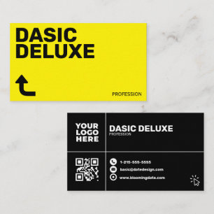 Minimalistisches benutzerdefiniertes Logo- & QR-Co Visitenkarte