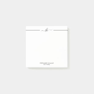 Minimalistisches benutzerdefiniertes Schwarz auf w Post-it Klebezettel