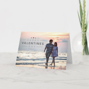 Minimalistisches benutzerdefiniertes Valentinsfoto Karte