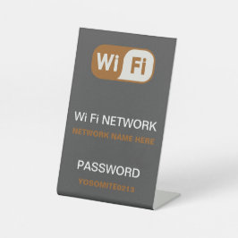 Minimalistisches benutzerdefiniertes WLAN-Netzwerk Sockelschild