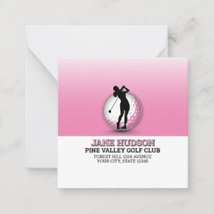 Minimalistisches benutzerdefiniertes Women Golfer  Mitteilungskarte
