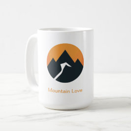 Minimalistisches Berg-Sonnenuntergangs-Design Kaffeetasse