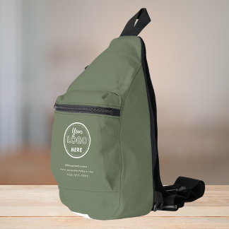 Minimalistisches beruflich-Branding-Logo-Seite Grü Crossbody Bag