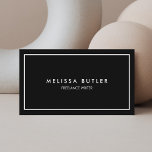 Minimalistisches Berufliches Elegantes Schwarzes M Visitenkarte<br><div class="desc">Minimalistischer und eleganter beruflicher Duft. Es ist ein ausgeklügeltes Aussehen für Berater,  Schriftsteller,  Lehrer und mehr.</div>