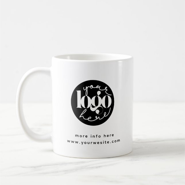 Minimalistisches Berufliches Firmenlogo Kaffeetasse (Links)