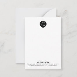 Minimalistisches Berufliches Firmenlogo Mitteilungskarte
