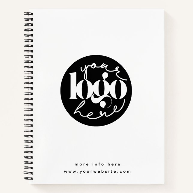 Minimalistisches Berufliches Firmenlogo Notizbuch (Vorderseite)