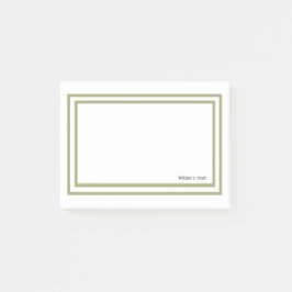 Minimalistisches Berufliches Gold Gerahmt Post-it Klebezettel