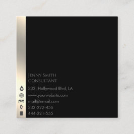 Minimalistisches berufliches Gold Quadratische Visitenkarte