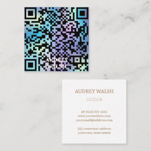 Minimalistisches Berufliches Logo QR Quadratische Visitenkarte