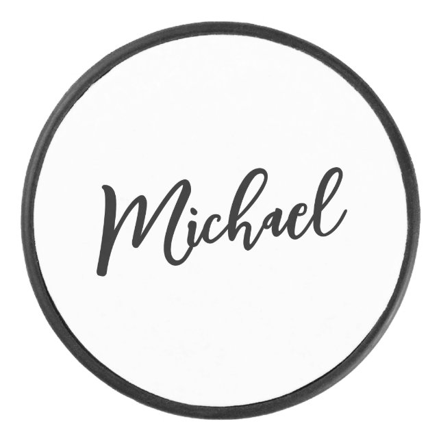 Minimalistisches Berufliches Modernes Elegantes Eishockey Puck (Vorderseite)