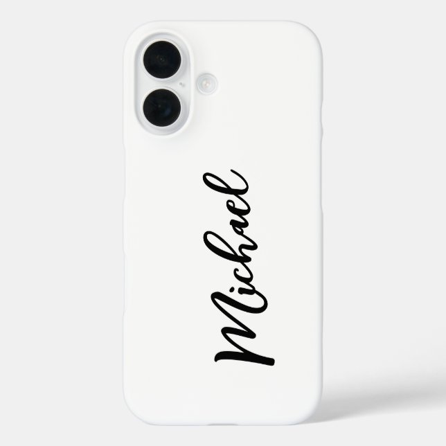 Minimalistisches Berufliches Modernes Elegantes iPhone 16 Hülle (Rückseite)