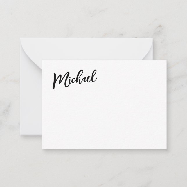 Minimalistisches Berufliches Modernes Elegantes Mitteilungskarte (Vorderseite)