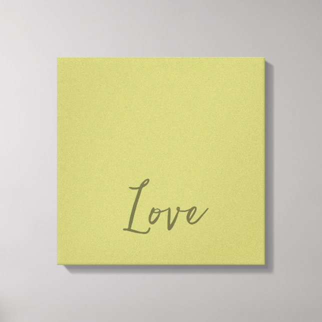 Minimalistisches Berufliches, modernes Solid Olive Leinwanddruck (Vorderseite)