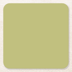 Minimalistisches Berufliches, modernes Solid Olive Rechteckiger Pappuntersetzer