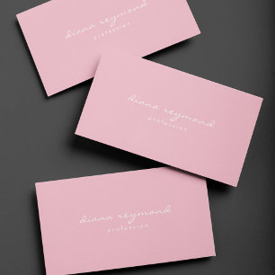 Minimalistisches berufliches Rosa Visitenkarte