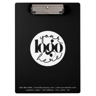 Minimalistisches Berufliches Schwarz-Business-Logo Klemmbrett