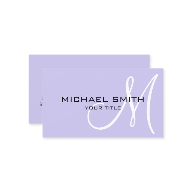 Minimalistisches berufliches Seifen-Monogramm Visitenkarte (Vorderseite/Rückseite Beispiel)