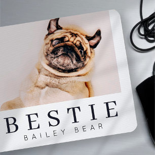 Minimalistisches BESTE FREUNDIN-Foto Mousepad