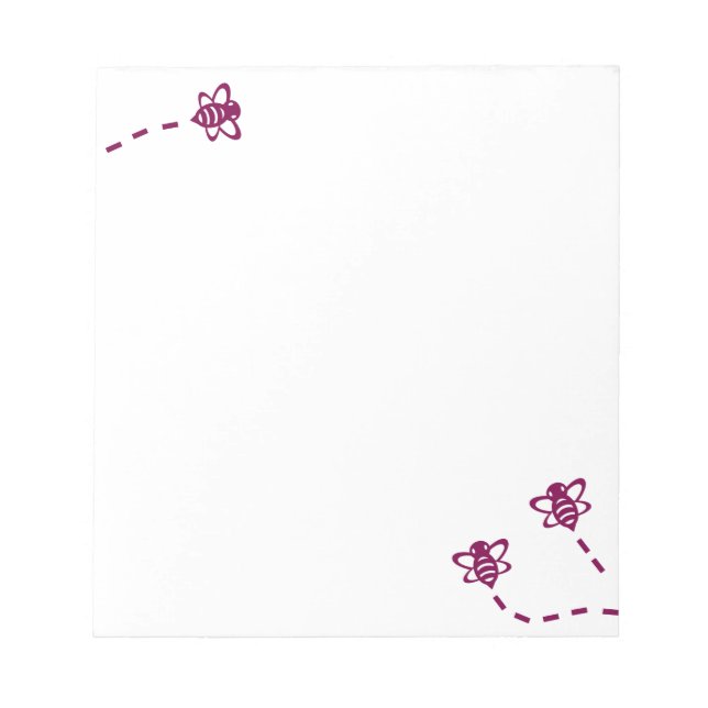 Minimalistisches Bienenkommentar - Alltagsgebrauch Notizblock (Vorderseite)