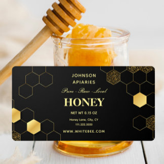 Minimalistisches Black Gold Honey
