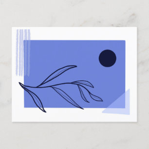 Minimalistisches Blatt Postkarte