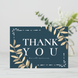 Minimalistisches Blau Dankeskarte