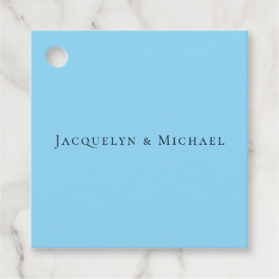 Minimalistisches Blau Eleganter Klassischer Name Geschenkanhänger