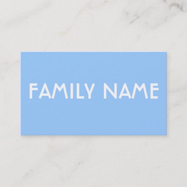 Minimalistisches Blau Visitenkarte (Vorderseite)