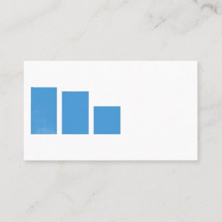 Minimalistisches blaues Balkendiagramm-Adressetike Visitenkarte
