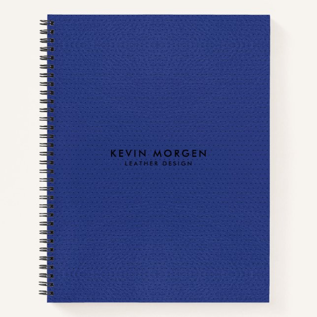 Minimalistisches blaues Vintages Imitat Leder Notizbuch (Vorderseite)