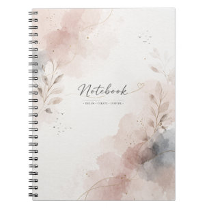 Minimalistisches Blumen Notizbuch Ästhetisches W Notizblock