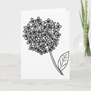 Minimalistisches Blumenherz Beileid Karte