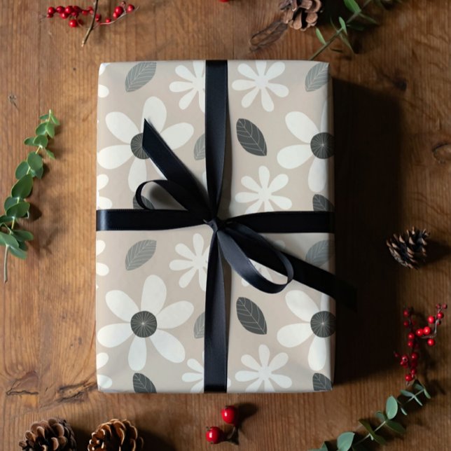 Minimalistisches Blumenverpackungspapier Geschenkpapier (Von Creator hochgeladen)
