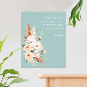 Minimalistisches Blumenzauberposter Poster